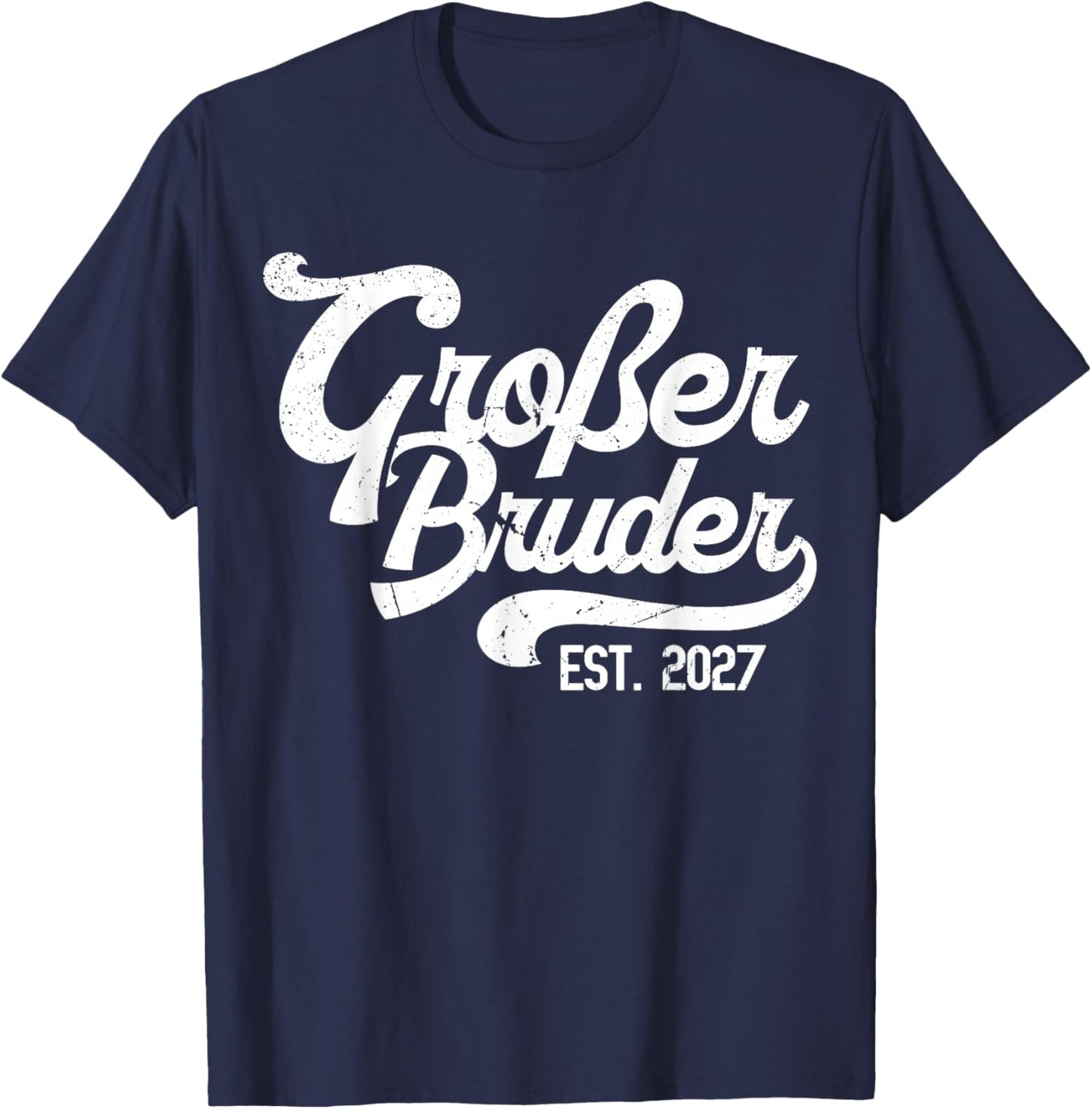 Großer Bruder 2027 Werdender Grosser Bruder Schwangerschaft T-Shirt - T-Shirt | Navy