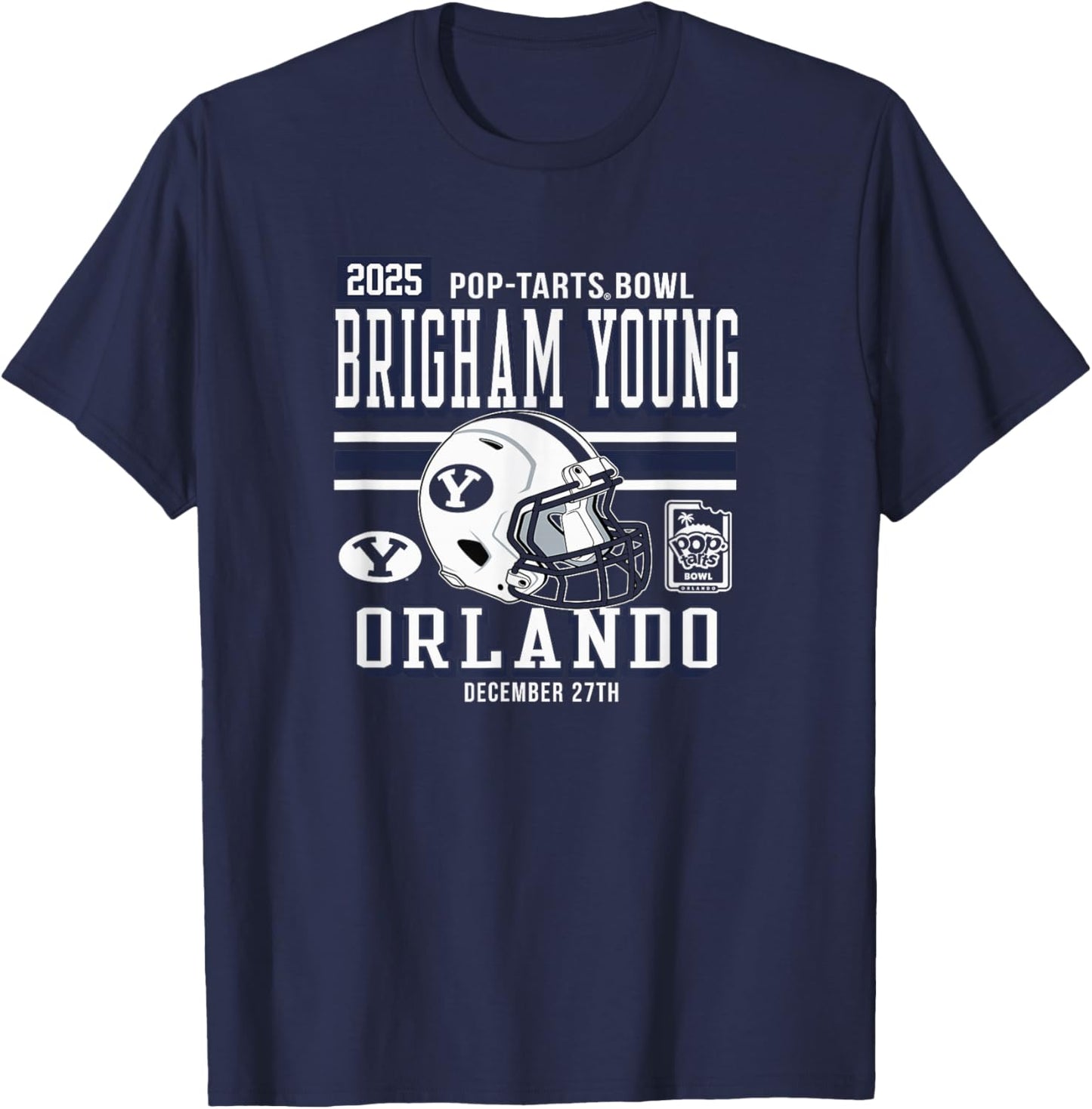 BYU Cougars Pop-Tarts Bowl 2025 Officially Licensed T-Shirt - T-Shirt | Navy