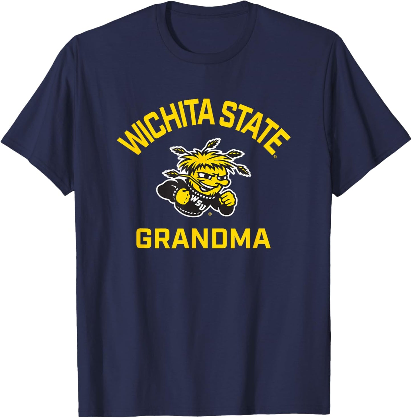 Wichita State University Shockers Arched Grandma T-Shirt - T-Shirt | Navy