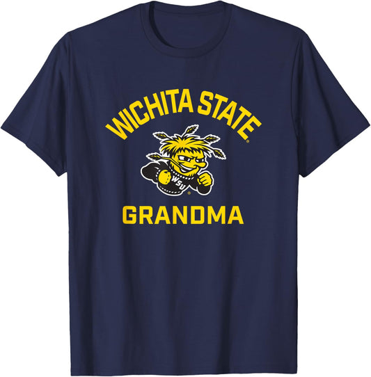 Wichita State University Shockers Arched Grandma T-Shirt - T-Shirt | Navy