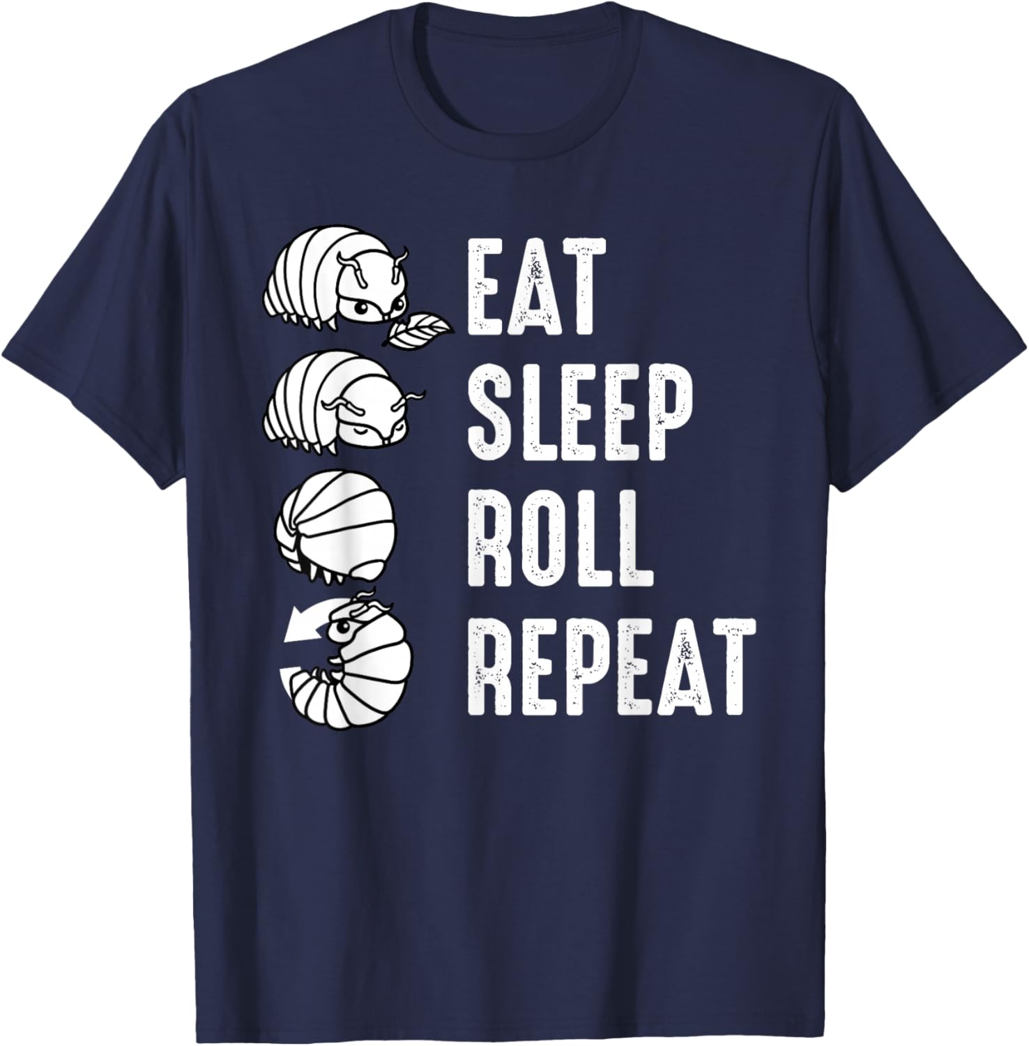 Funny Isopod Roly Poly Pill Bug Rollie Pollie Insect Art T-Shirt - T-Shirt | Navy