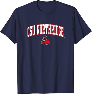 Cal State Northridge Matadors Arch Over Black T-Shirt - T-Shirt | Navy