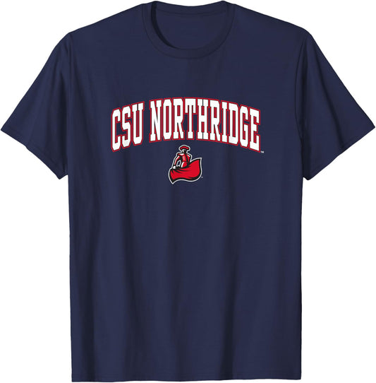 Cal State Northridge Matadors Arch Over Black T-Shirt - T-Shirt | Navy