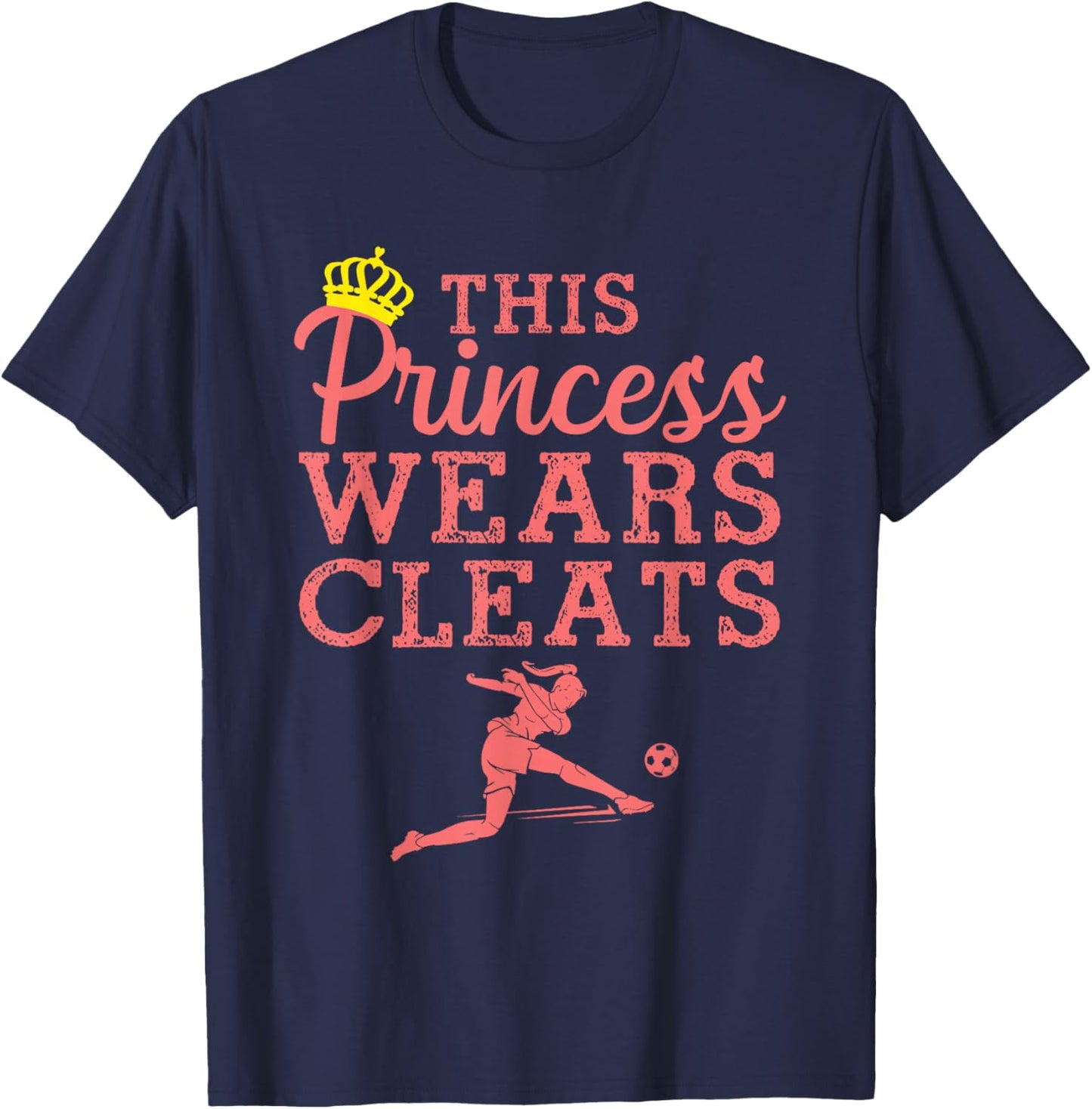 Cool Soccer Art Teen Girls Goalie Soccer Player T-Shirt - T-Shirt | Navy