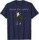 Funny Black Bird Please Chew Quieter Introvert Quietness T-Shirt - T-Shirt | Navy