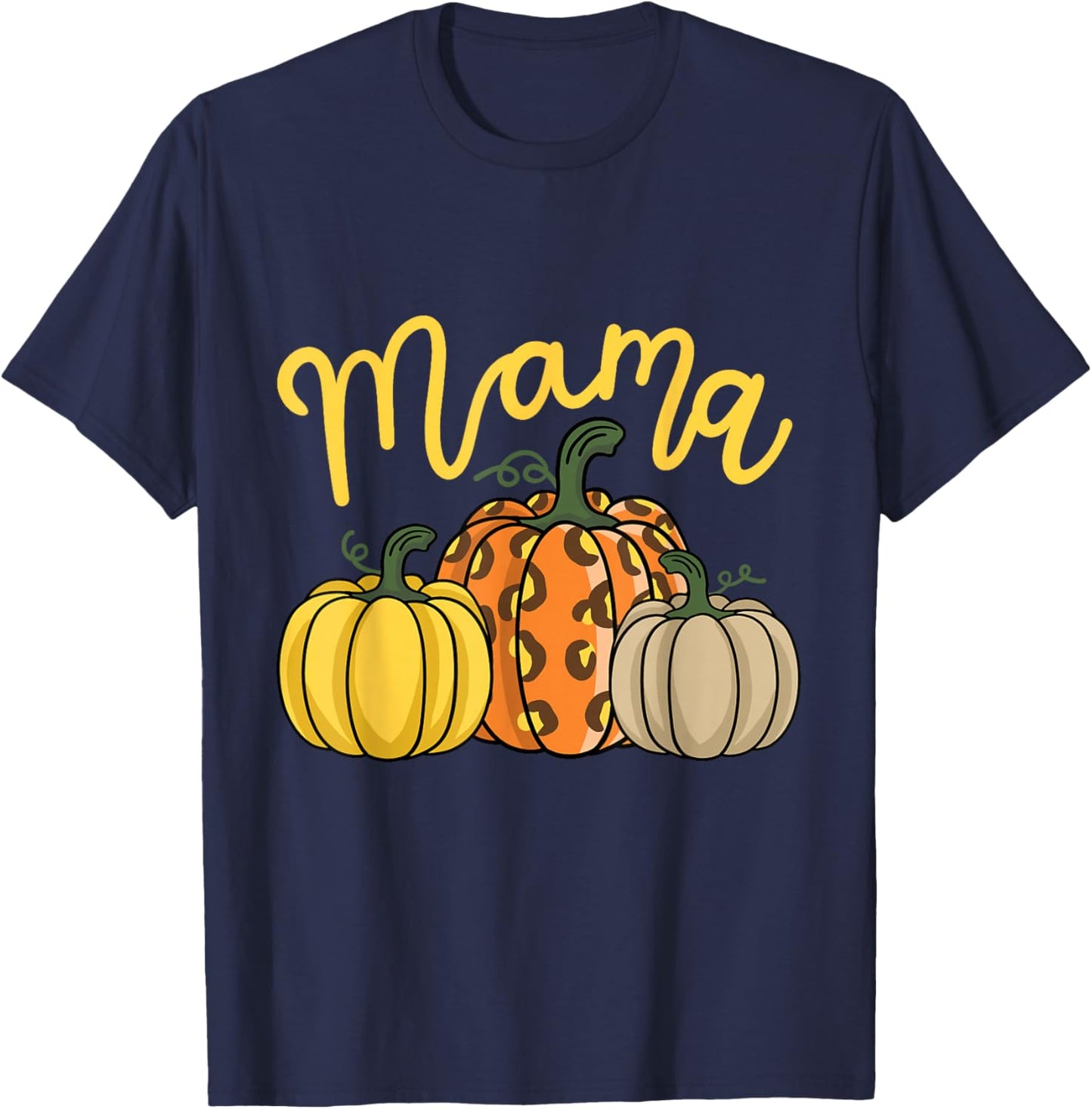 Mama and Mini Mommy and Me Matching Thanksgiving Adults T-Shirt - T-Shirt | Navy