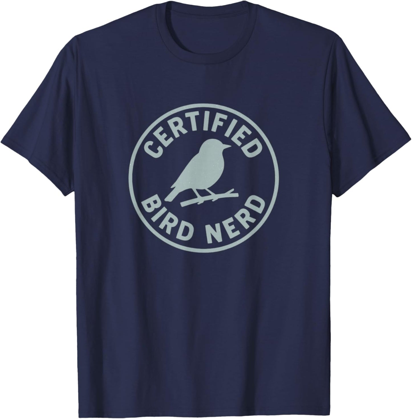 Certified Bird Nerd Funny Birdwatching T-Shirt - T-Shirt | Navy