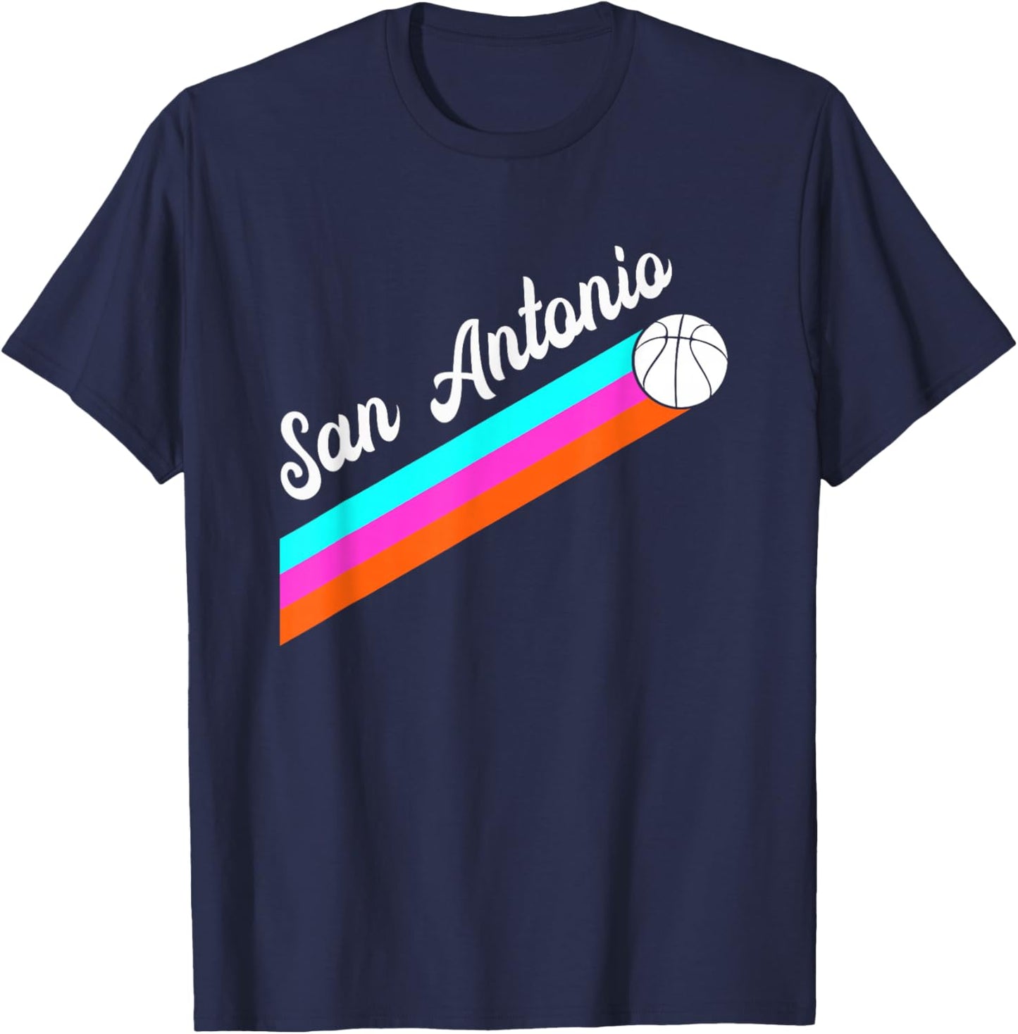 San Antonio Name Throwback Design - Classic Vintage Design T-Shirt - T-Shirt | Navy