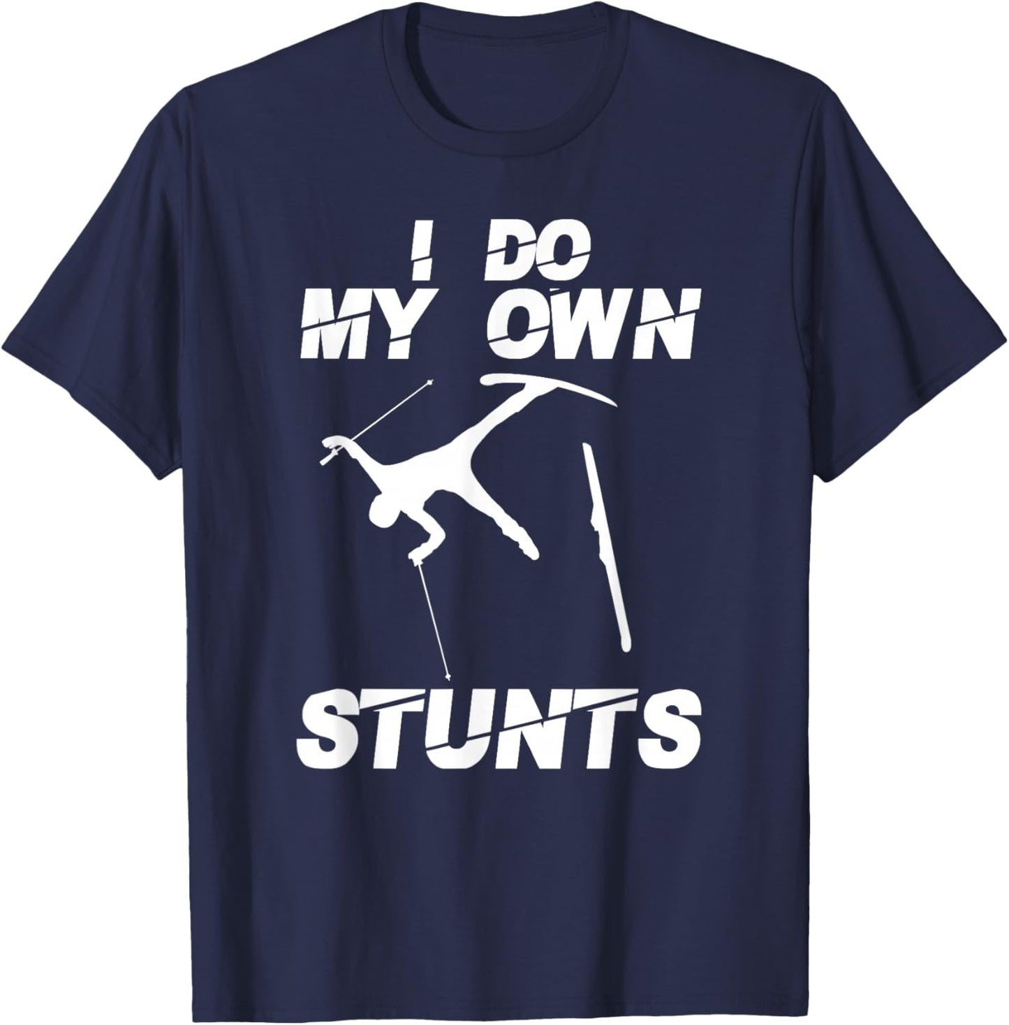 Unique Skiing Art Women Kids Skier Mountain Skiing T-Shirt - T-Shirt | Navy