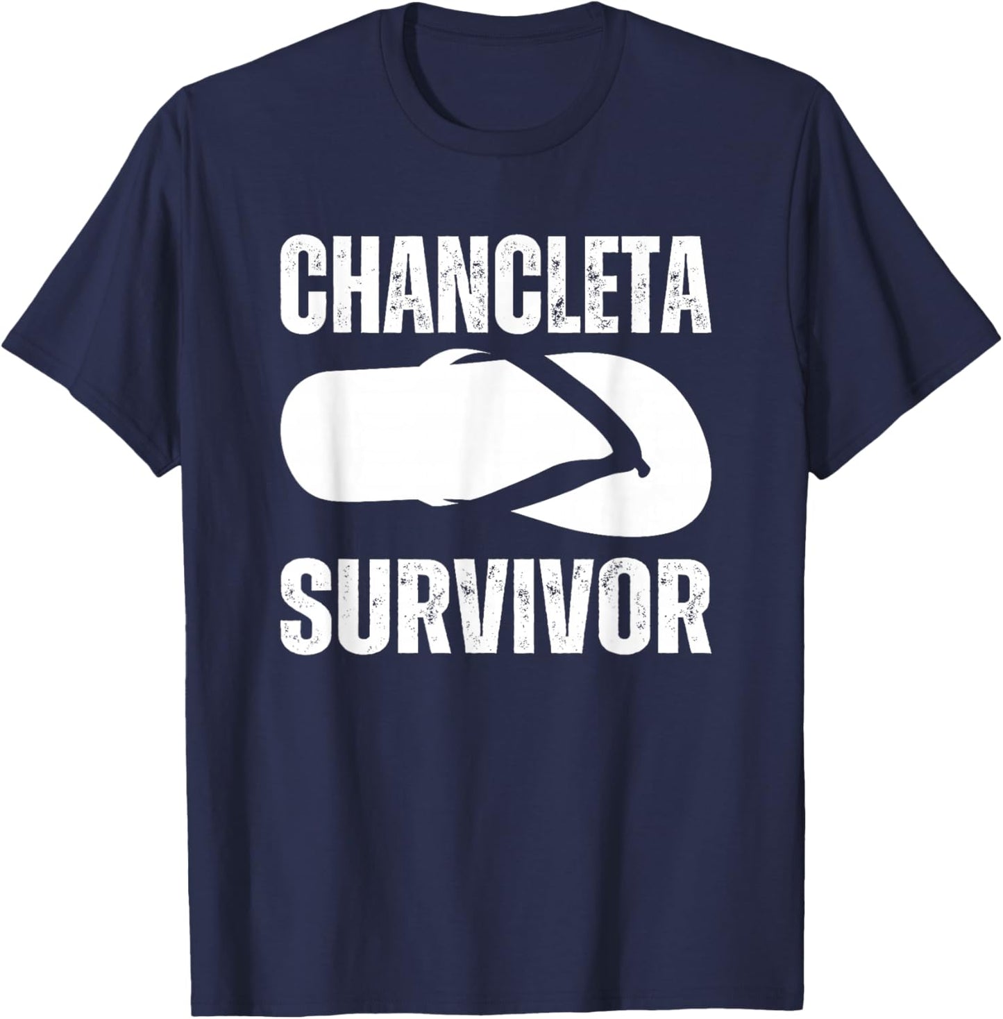 Puertorican ,chancleta survivor,funny saying 2025 T-Shirt - T-Shirt | Navy