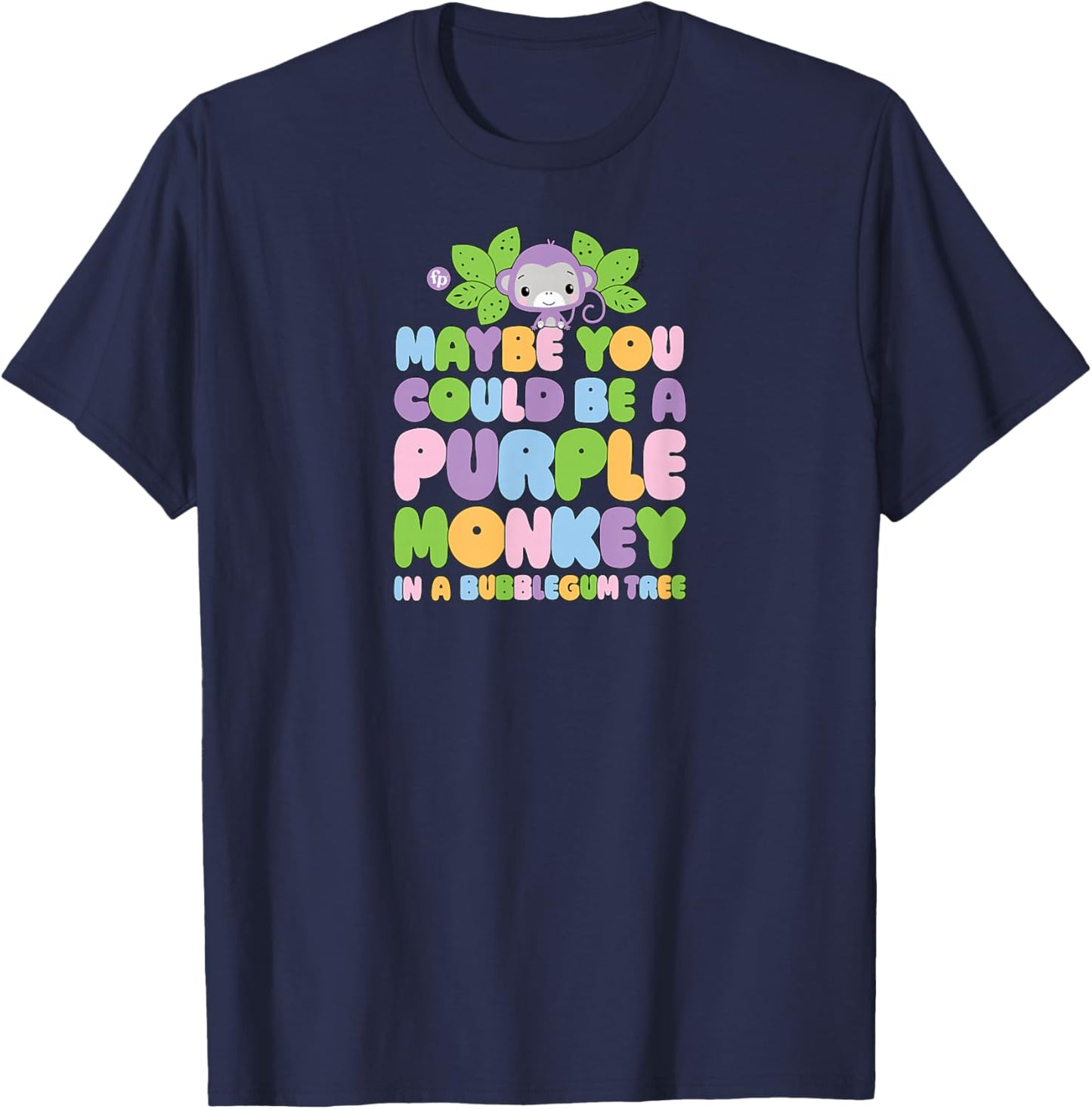 Fisher-Price Purple Monkey and Bubblegum Tree Song T-Shirt - T-Shirt | Navy