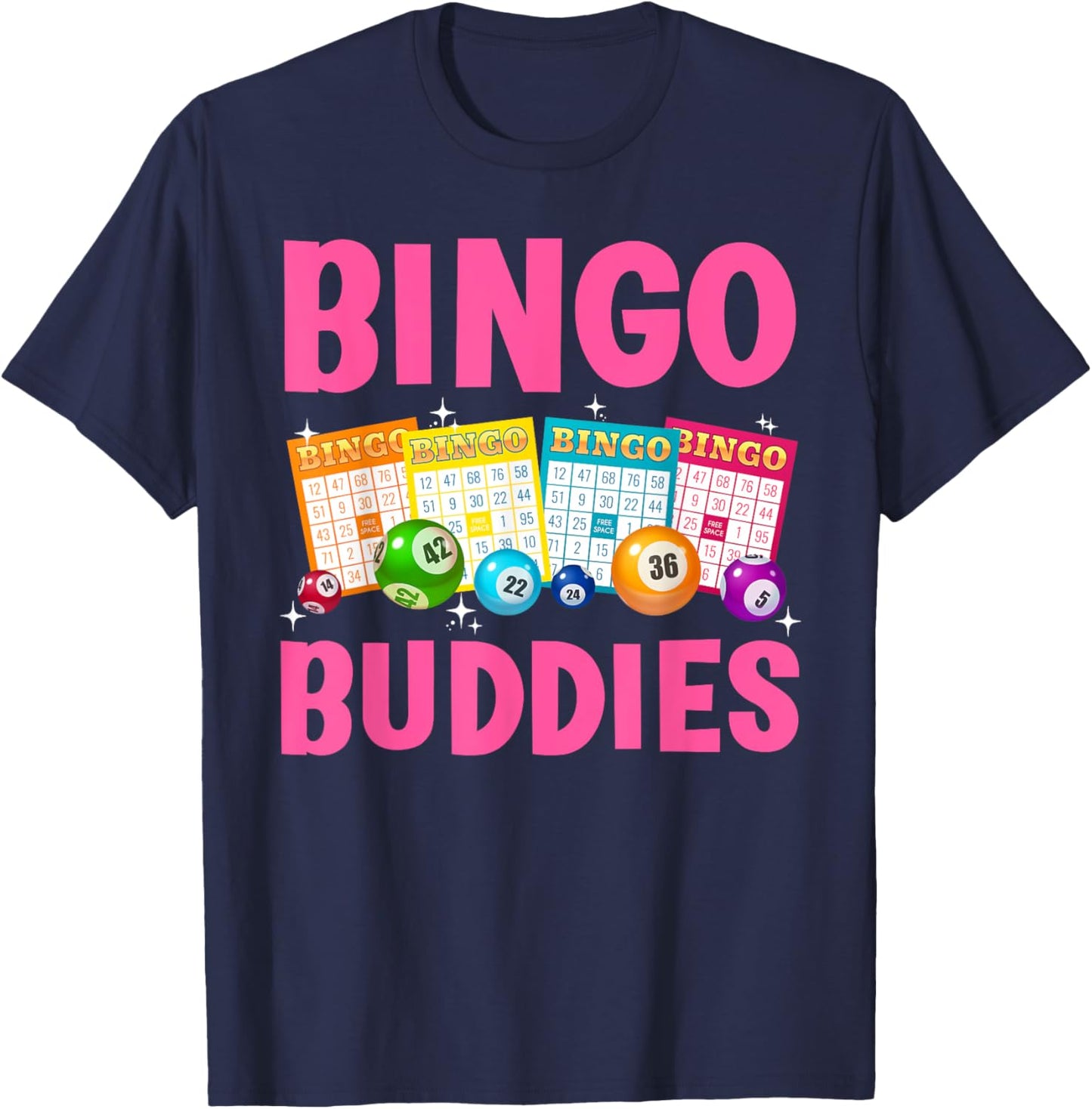 Bingo Buddies Design Women Bingo Lover Bingo Player T-Shirt - T-Shirt | Navy