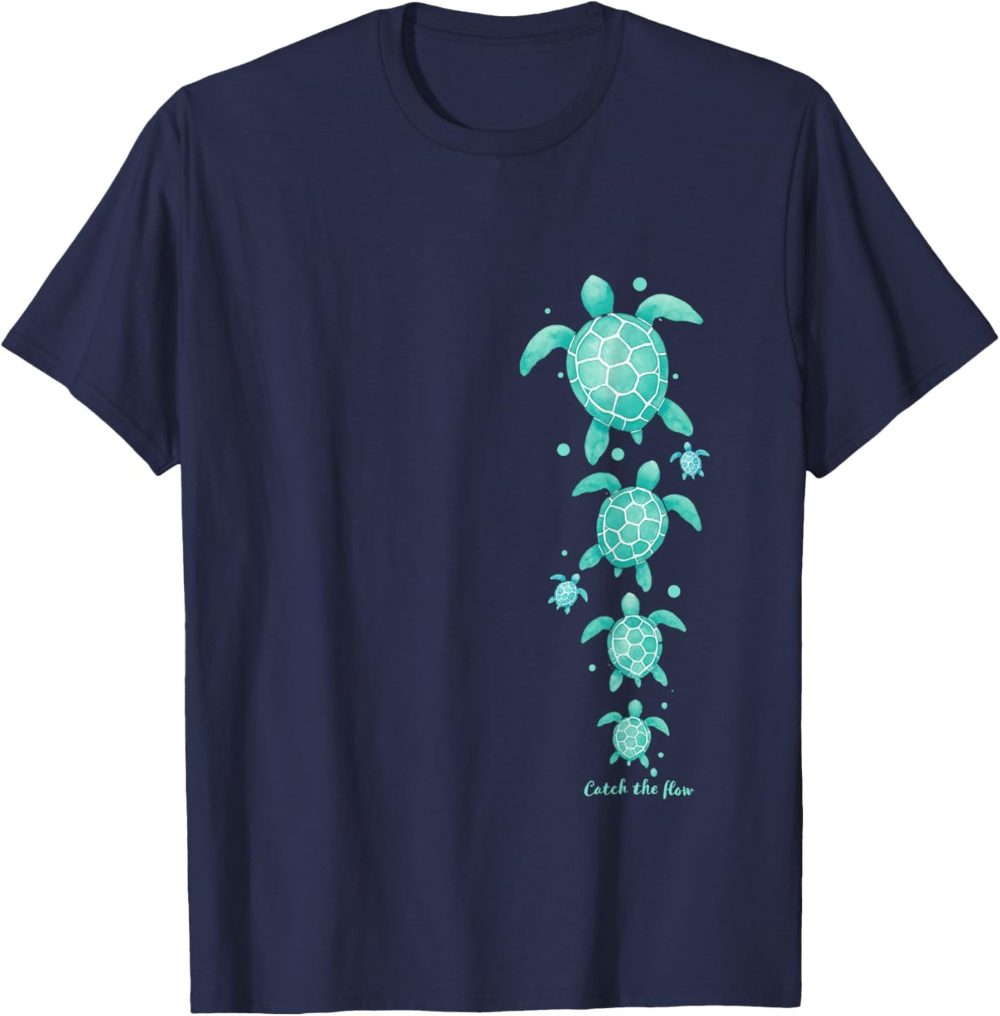 Meeresschildkröten mit Spruch T-Shirt - T-Shirt | Navy