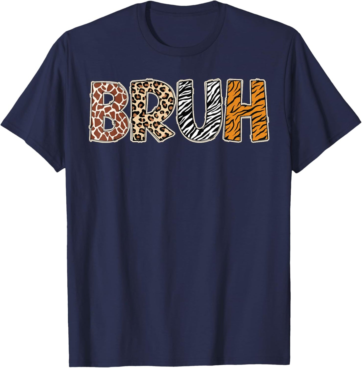 Safari Bruh Zookeeper Funny Animals Wildlife Boys Kids T-Shirt - T-Shirt | Navy