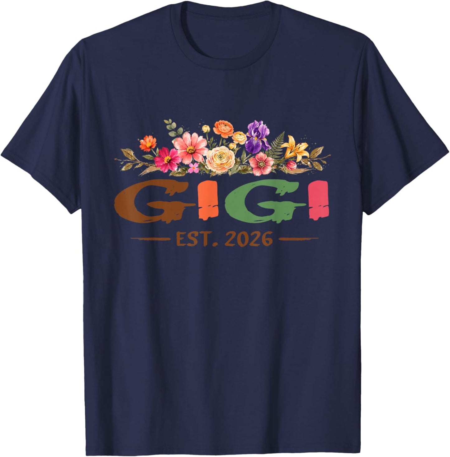 Gigi 2026 Flower Promoted to Gigi T-Shirt - T-Shirt | Navy