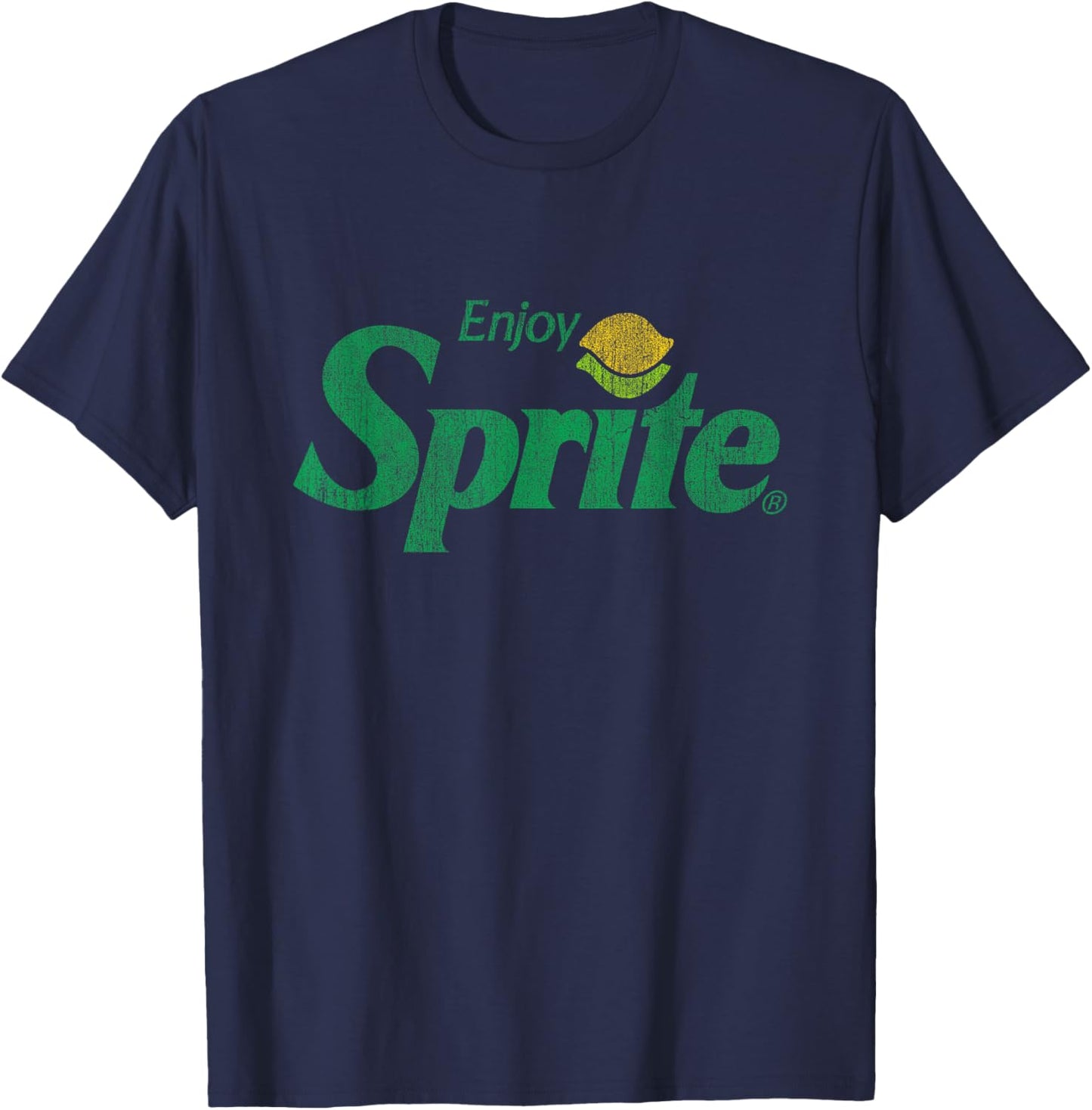 Enjoy Sprite Distressed Logo T-Shirt - T-Shirt | Navy