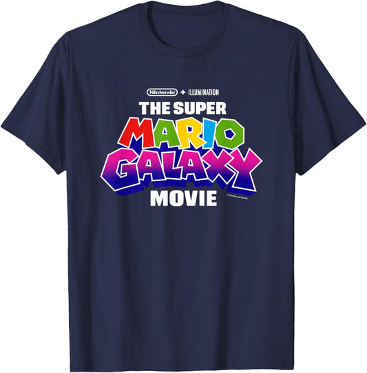 The Super Mario Galaxy Movie Logo T-Shirt - T-Shirt | Navy