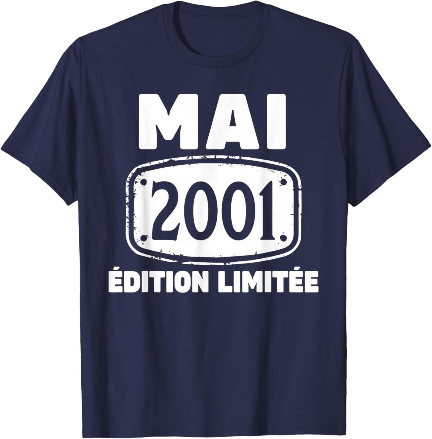 25 Ans Homme 2001 Anniversaire Mai 25 Ans Homme 2001 T-Shirt - T-Shirt | Navy