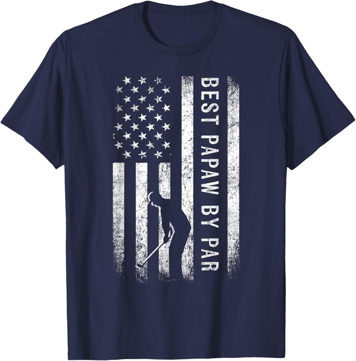 Best Papaw By Par Golfing Gifts Papaw Father's Day Golf T-Shirt - T-Shirt | Navy