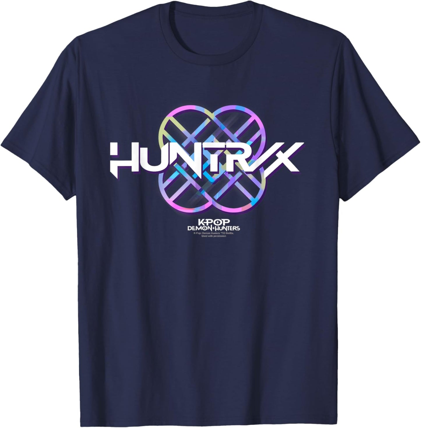 KPop Demon Hunters Pastel Logo Officially Licensed T-Shirt - T-Shirt | Navy
