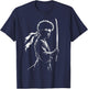 Samurai Warrior with Afro T-Shirt - T-Shirt | Navy