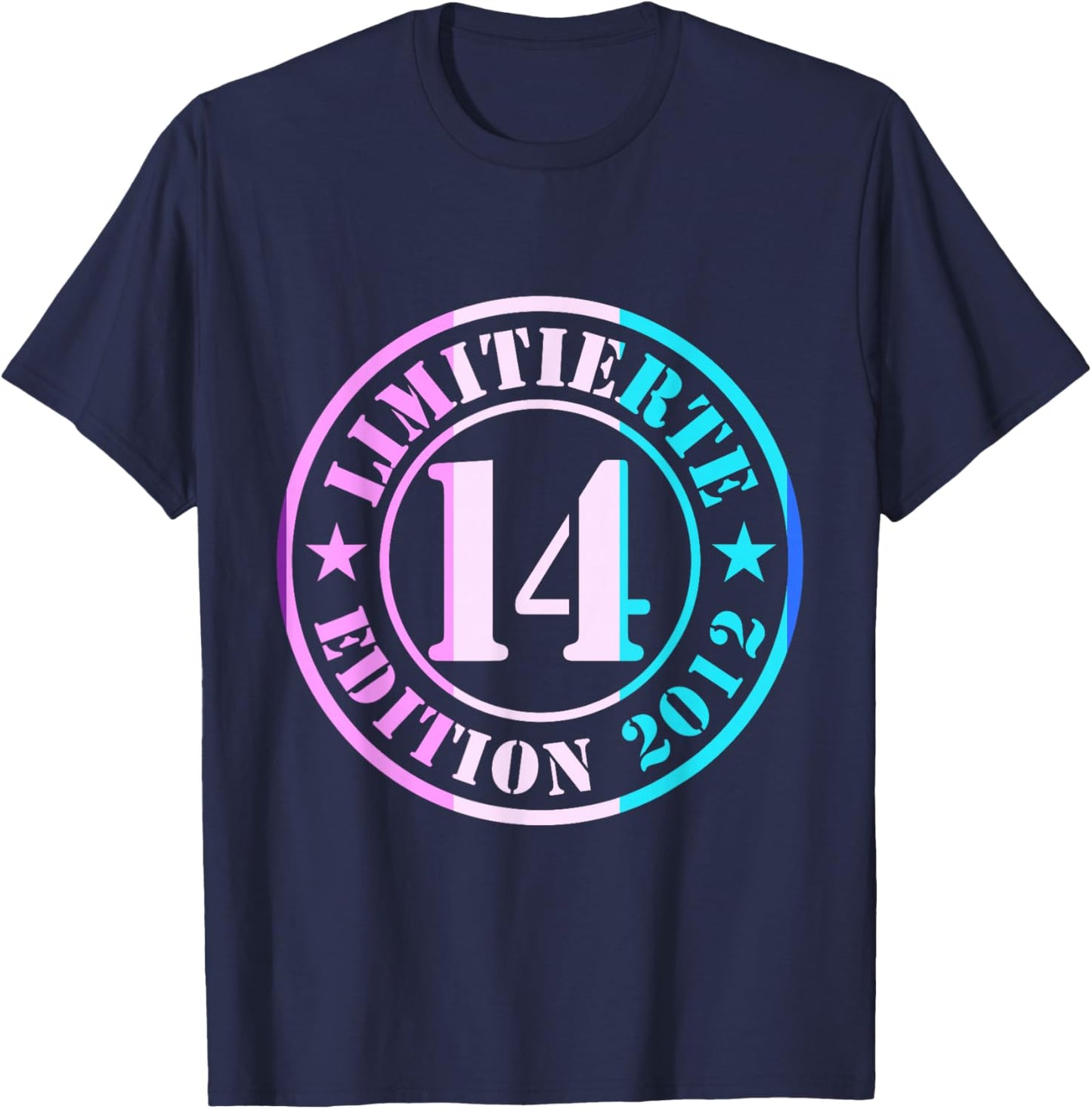 14. Geburtstag Junge Mädchen Limited Edition 2012 Jahre T-Shirt - T-Shirt | Navy