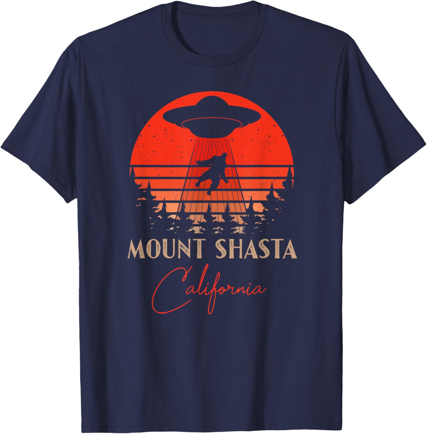 Mount Shasta California Souvenir Hiking T-Shirt - T-Shirt | Navy