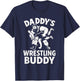 Funny Dad and Son Daughter Kids Wrestling Wrestler Wrestle T-Shirt - T-Shirt | Navy