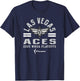 WNBA Official Las Vegas Aces 2025 Playoffs Worlds Collide T-Shirt - T-Shirt | Navy