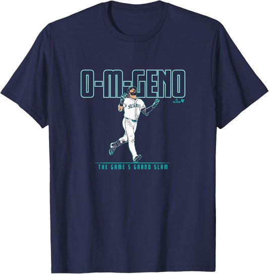 Eugenio Suarez - The Game 5 Grand Slam - Seattle Baseball T-Shirt - T-Shirt | Navy