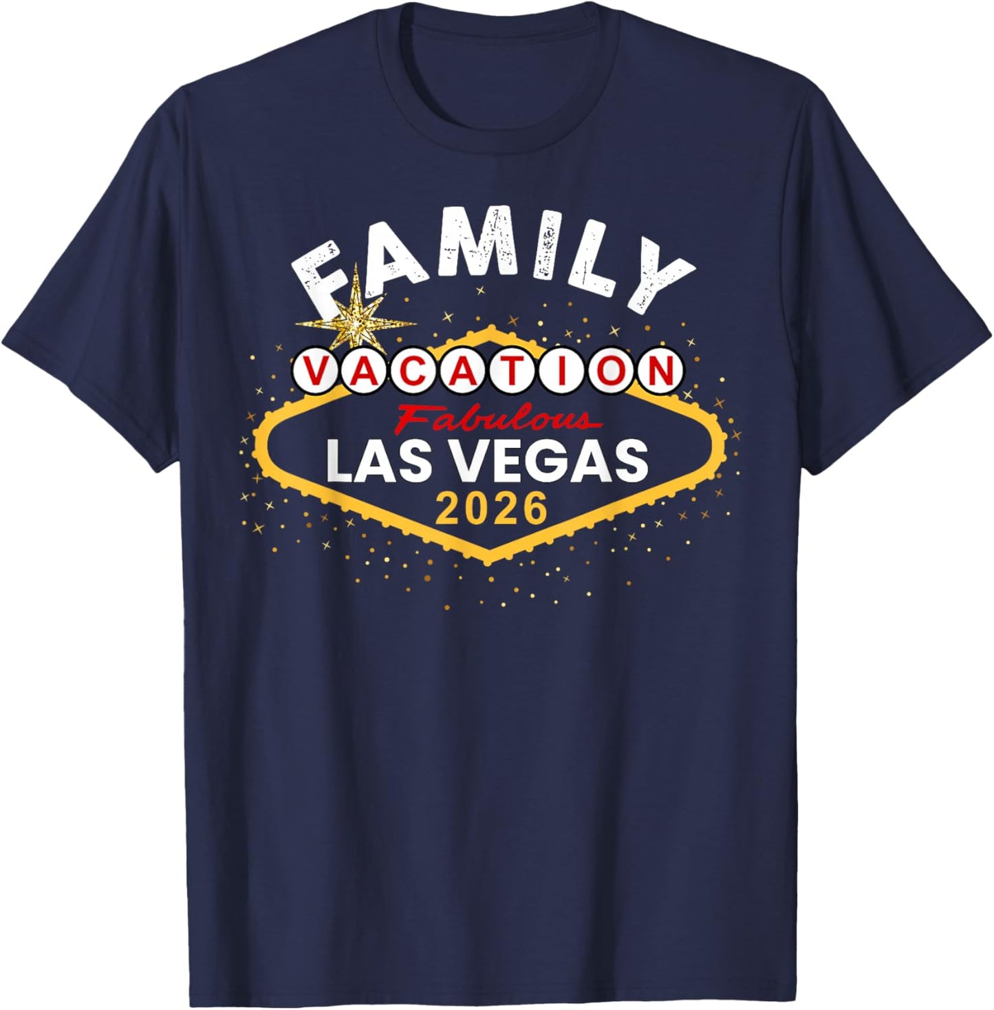 Family Vacay Squad Trip Vegas Family Vacation Las Vegas 2026 T-Shirt - T-Shirt | Navy