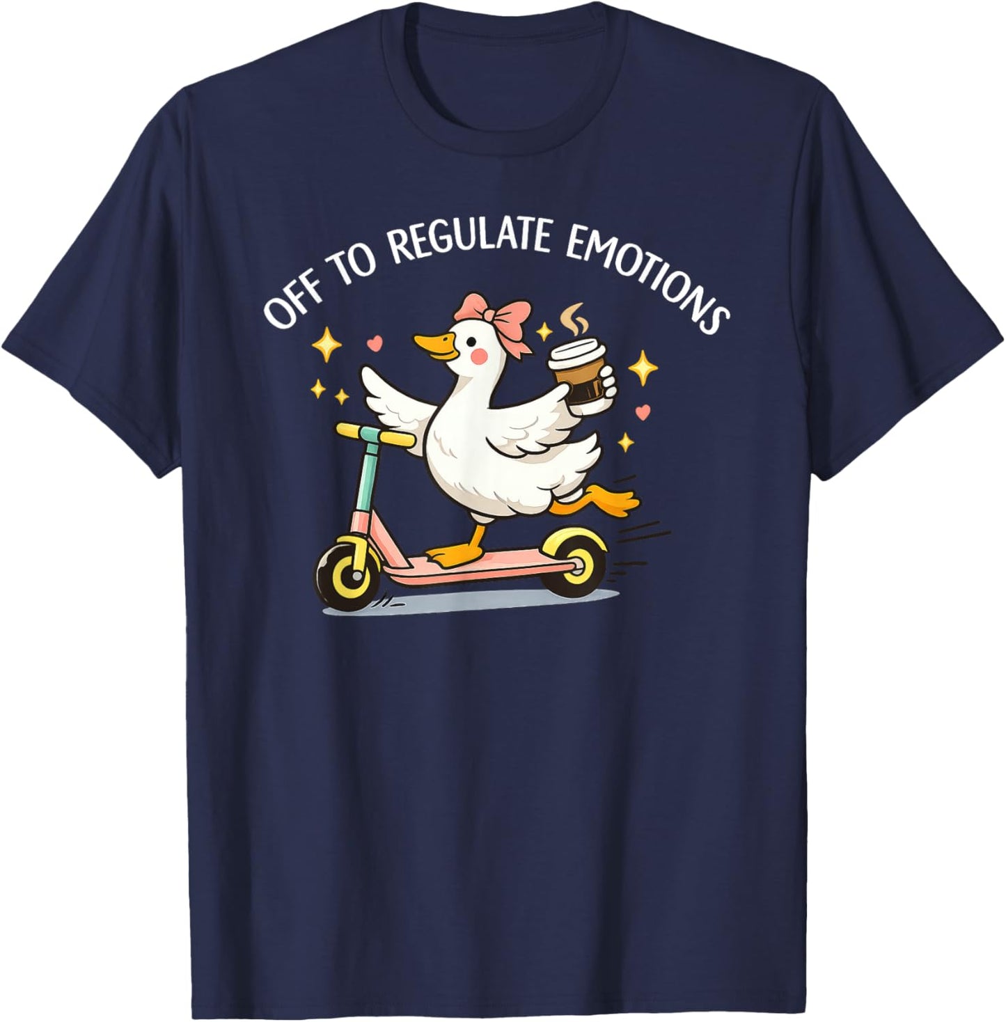 Off to Regulate Emotions Silly Goose T-Shirt - T-Shirt | Navy