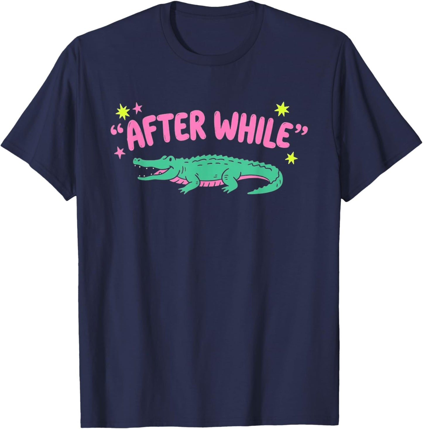Funny After While Crocodile T-Shirt - T-Shirt | Navy