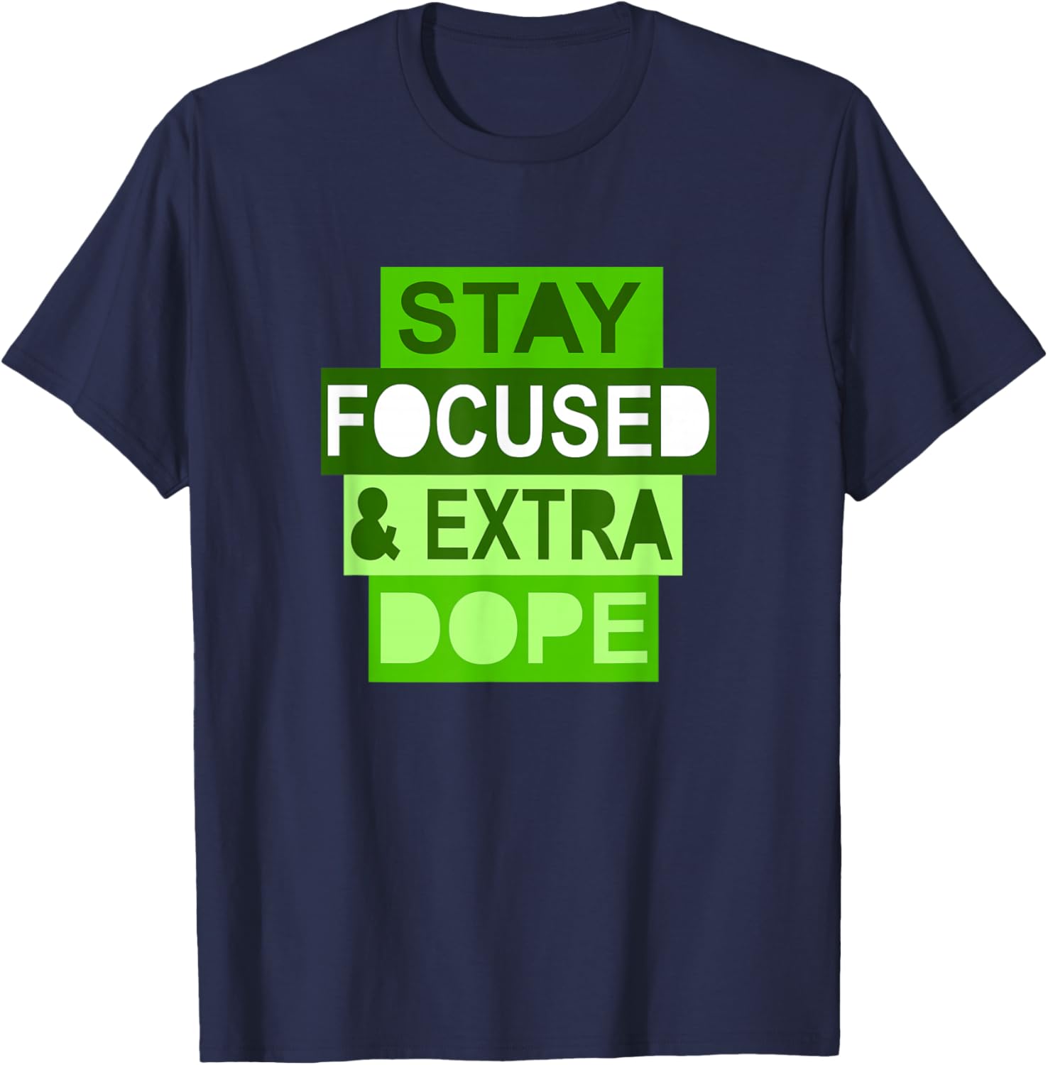 Green Extra Focused Green Graphic T-Shirt - T-Shirt | Navy
