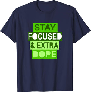 Green Extra Focused Green Graphic T-Shirt - T-Shirt | Navy