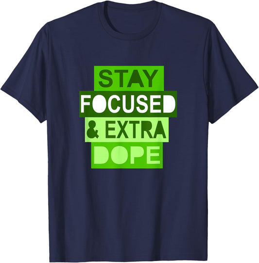 Green Extra Focused Green Graphic T-Shirt - T-Shirt | Navy