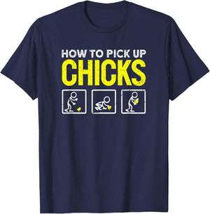 How To Pick Up Chicks Funny Kids Easter T-Shirt - T-Shirt | Navy