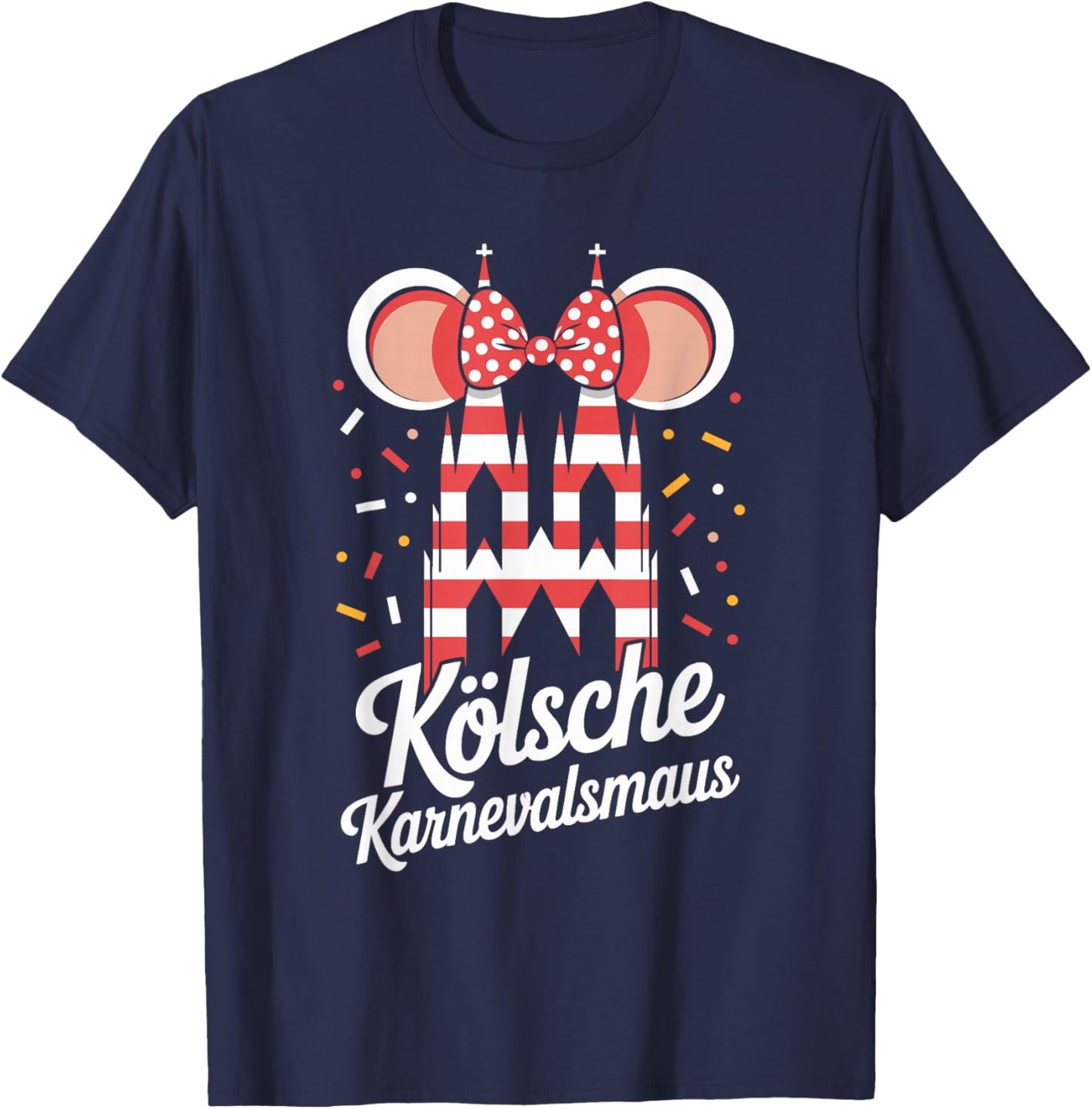 Cologne Carnival Mouse Cologne Carnival Mouse T-Shirt - T-Shirt | Navy
