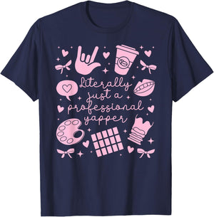 Professional Yapper SLP Speech Language Pathologist T-Shirt - T-Shirt | Navy
