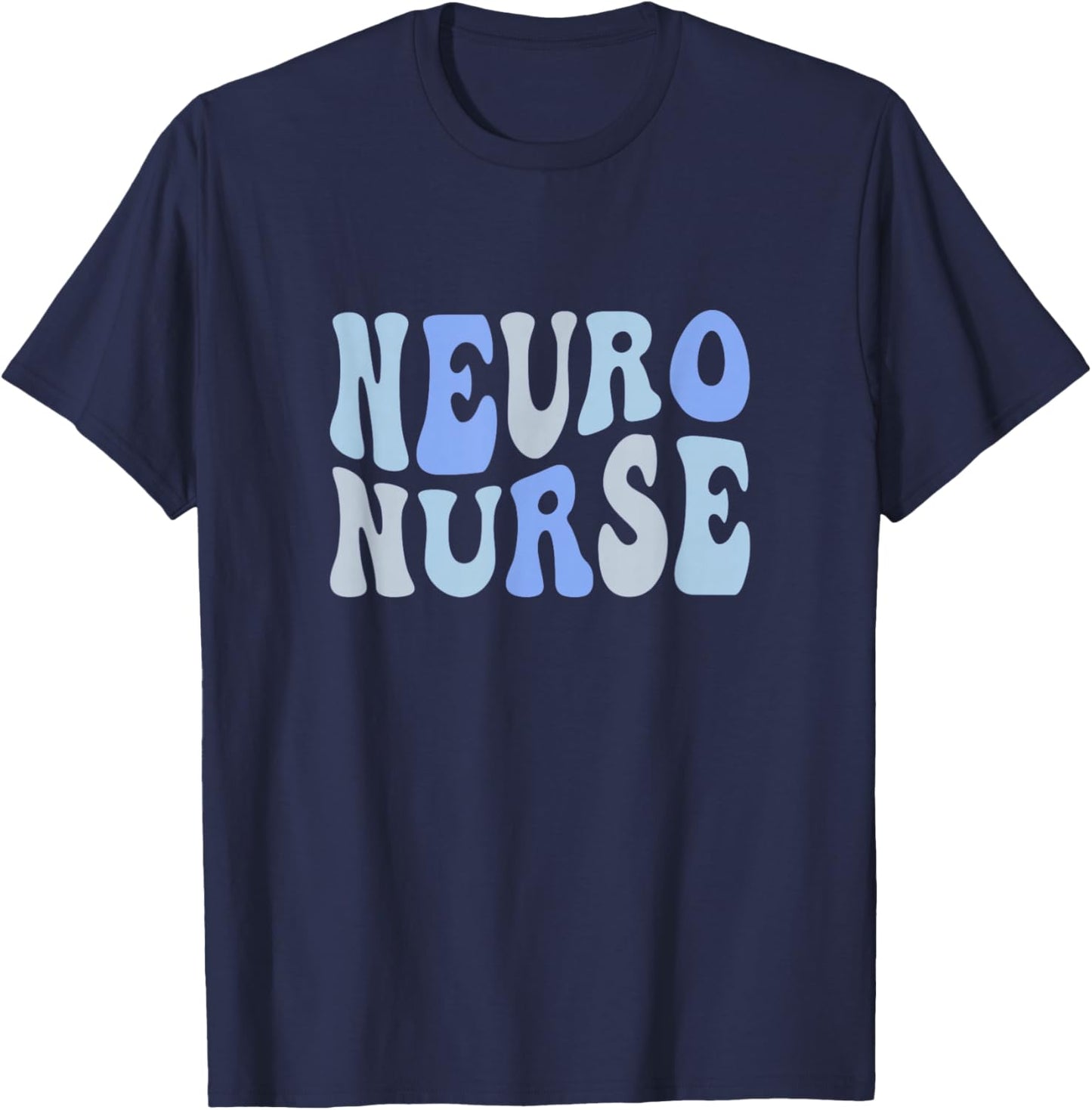 Groovy Neuro Trauma Icu Nurse Neurology Nurse Neuroscience T-Shirt - T-Shirt | Navy