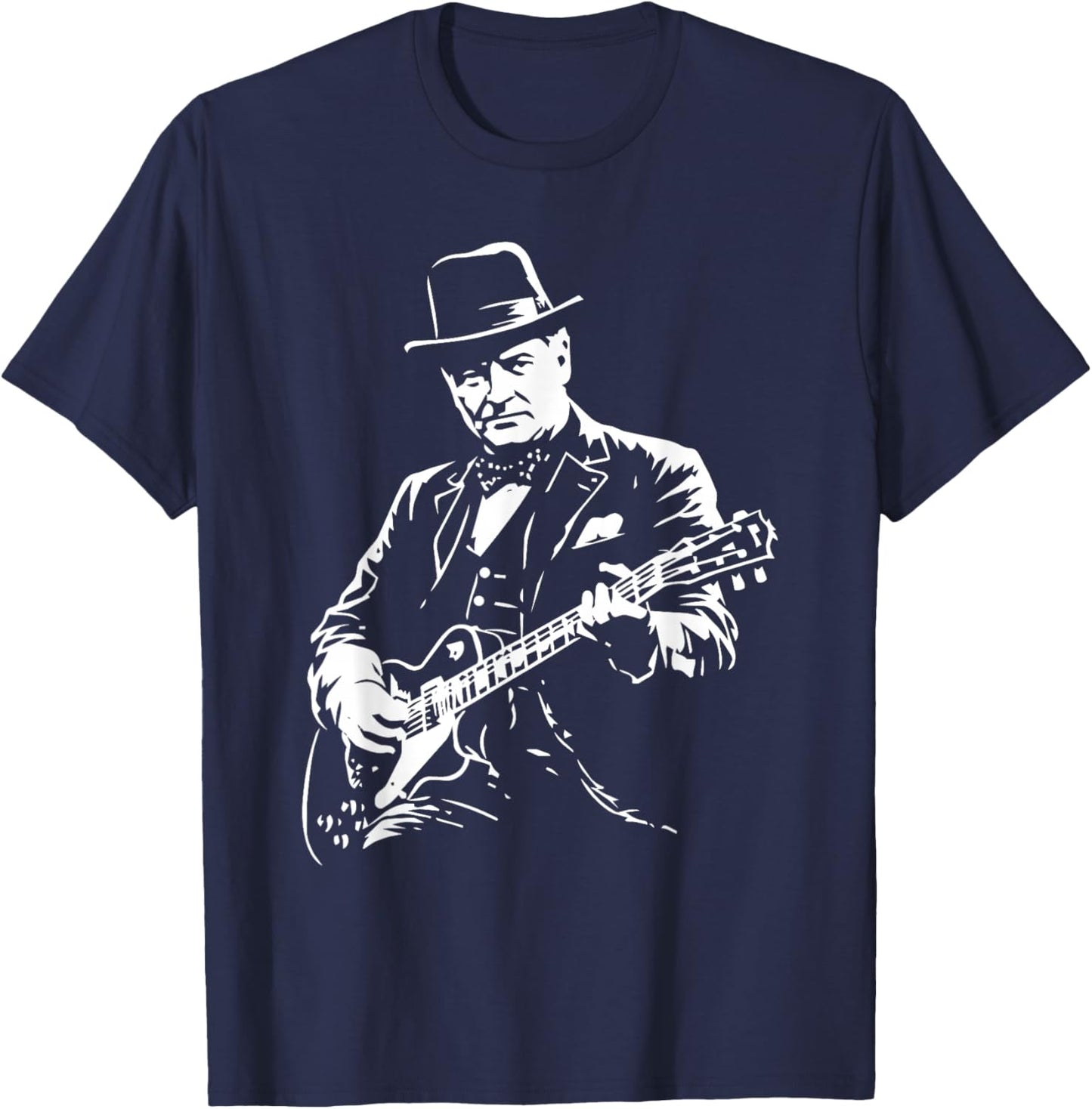 Winston Churchill Guitare T-Shirt - T-Shirt | Navy
