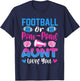 Football Or Pom Poms Aunt Loves You Gender Reveal Party T-Shirt - T-Shirt | Navy