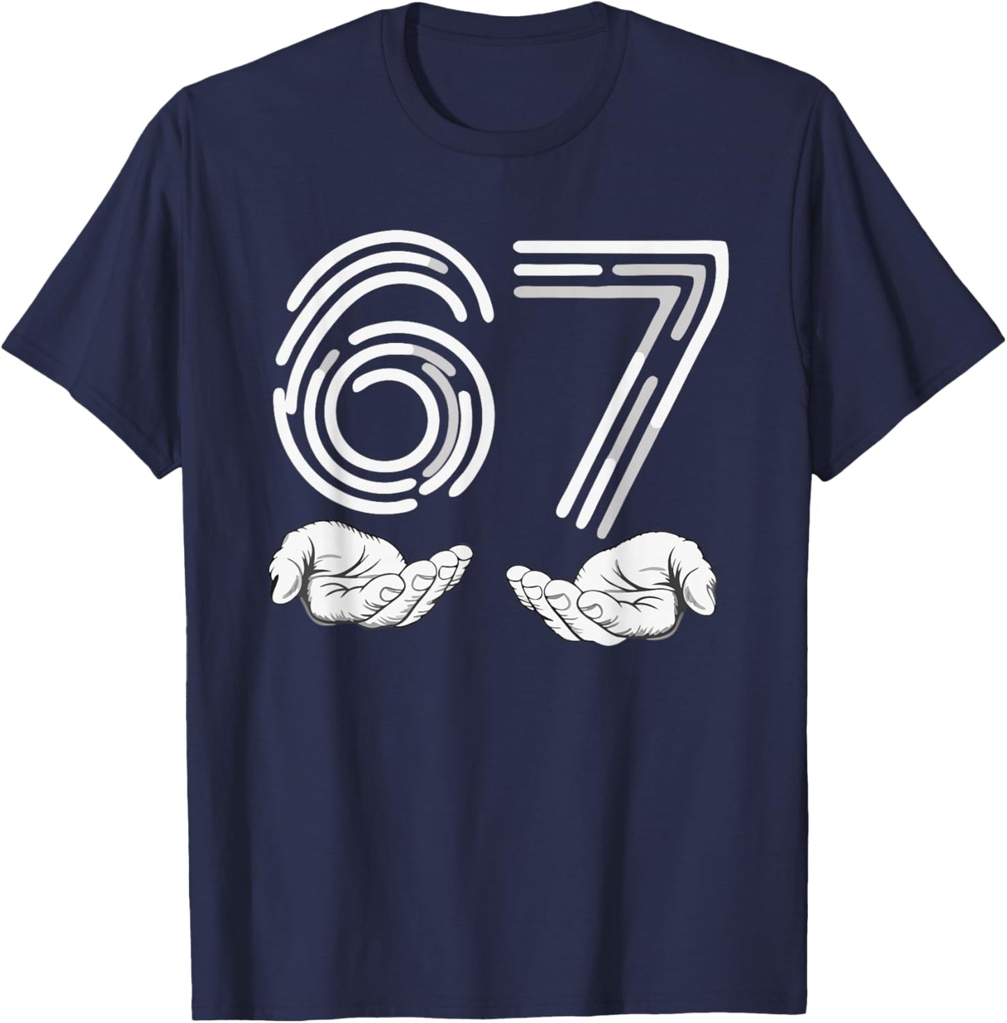 67 Shirt, Funny Shirts 67 Kid Meme Six Seven Graphic T-Shirt - T-Shirt | Navy