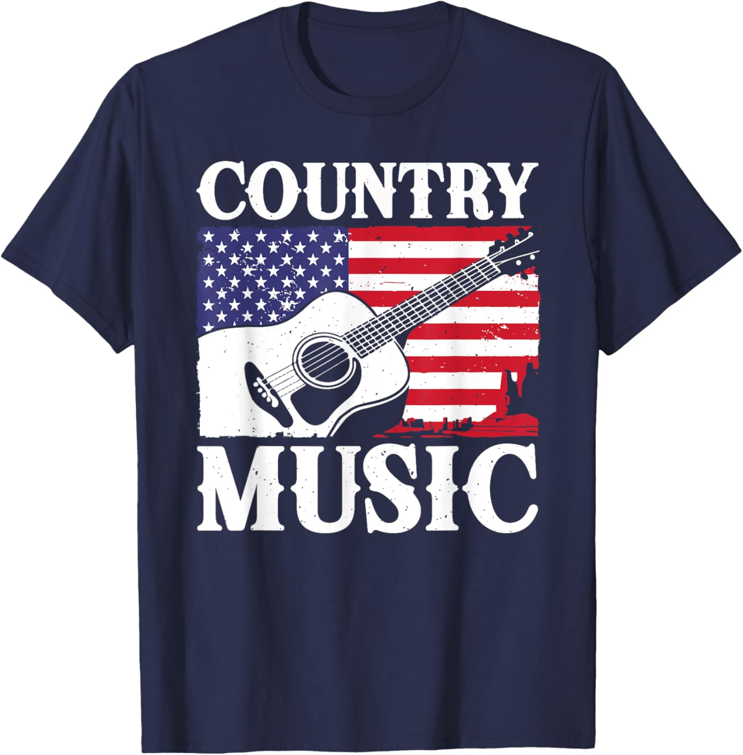 Cool Country Music Art Women Classic Country Music T-Shirt - T-Shirt | Navy