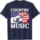 Cool Country Music Art Women Classic Country Music T-Shirt - T-Shirt | Navy