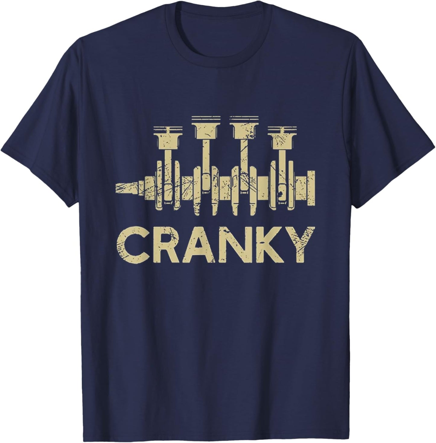 Cranky Car Engine: Just Another Day in the Garage T-Shirt - T-Shirt | Navy