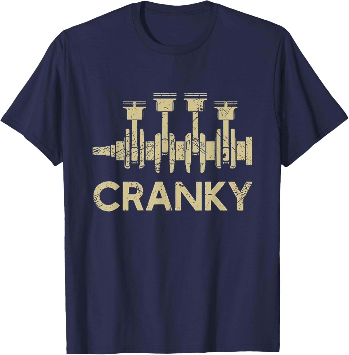 Cranky Car Engine: Just Another Day in the Garage T-Shirt - T-Shirt | Navy