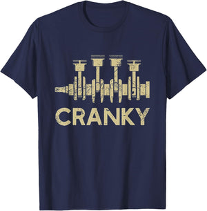 Cranky Car Engine: Just Another Day in the Garage T-Shirt - T-Shirt | Navy