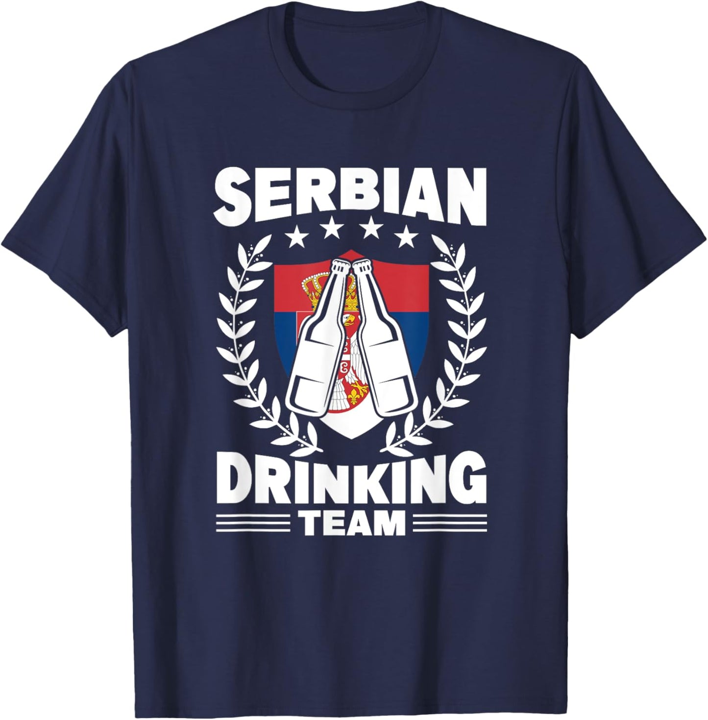 Serbian Drinking Team T-Shirt - T-Shirt | Navy