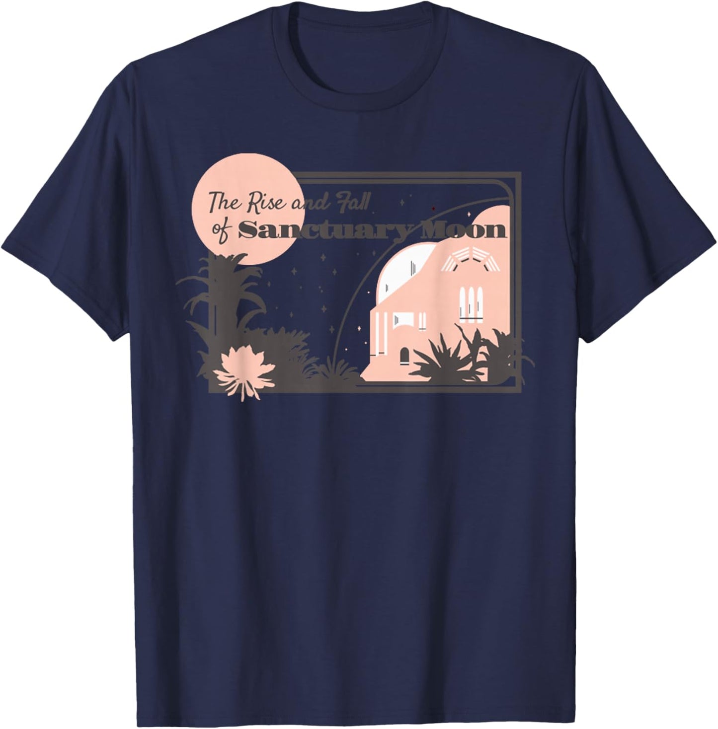 Retro City Moon The Rise Fall Of Sanctuary Space T-Shirt - T-Shirt | Navy